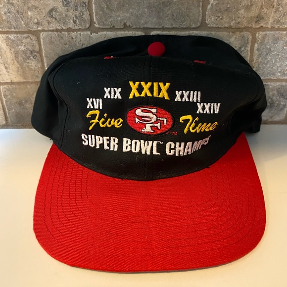 Vintage SAN FRANCISCO 49ERS FIVE TIME SUPER BOWL CHAMPS CAP SnapBack - Picture 1 of 9